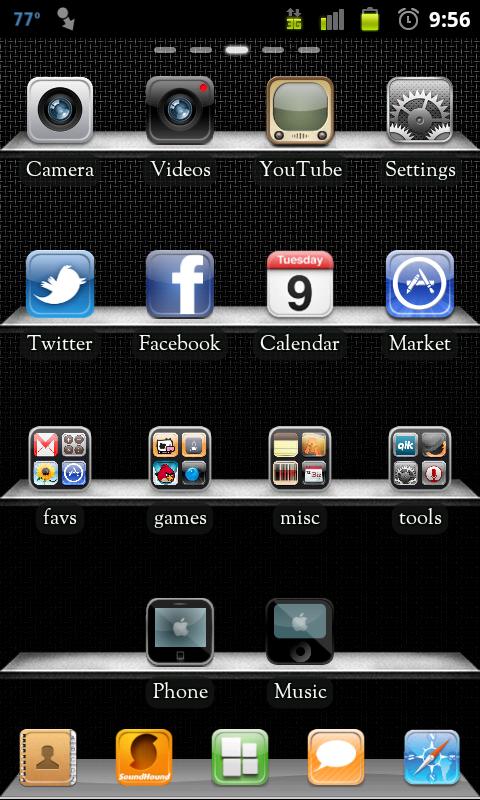 Launcher Iphone 4 Cho Android